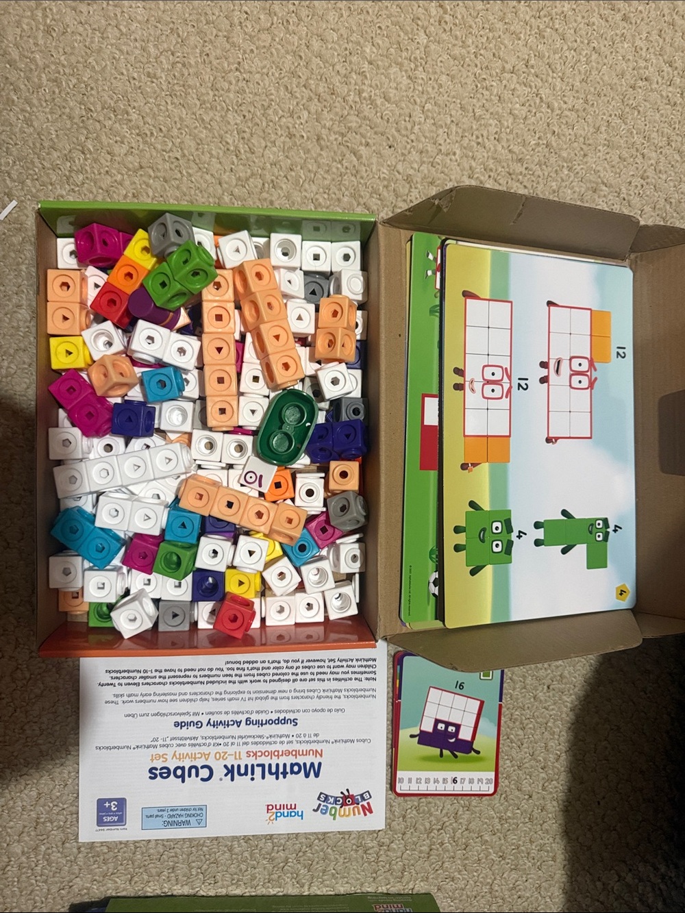 MathLink Cubes Numberblocks 1-20 Activity Set - Multicolor by Hand2Mind - Picture 2 of 2
